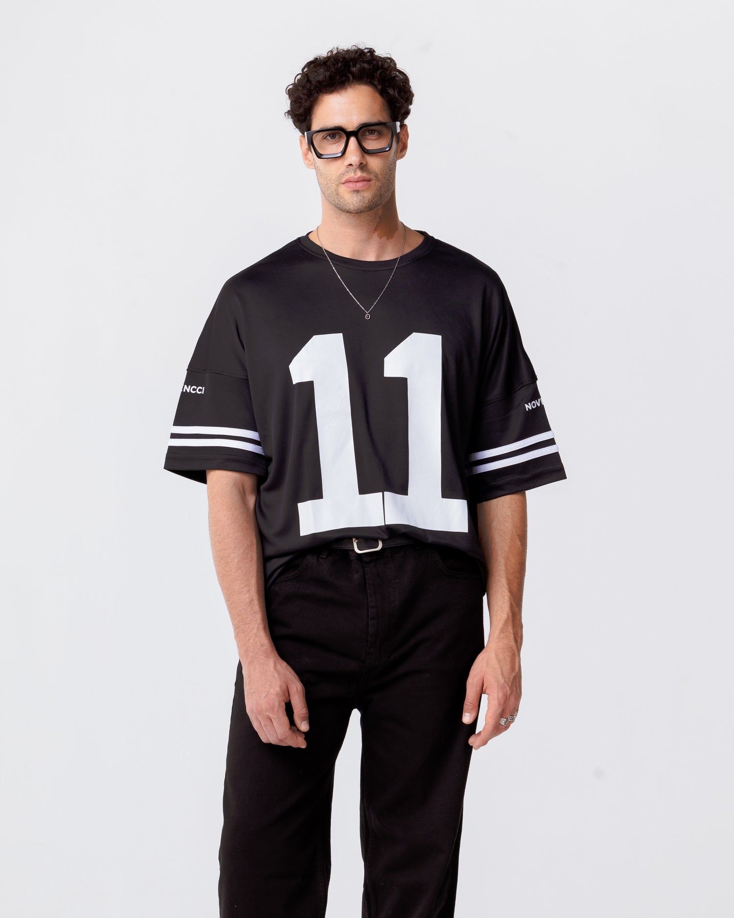 Black Jersey Oversized T-shirt