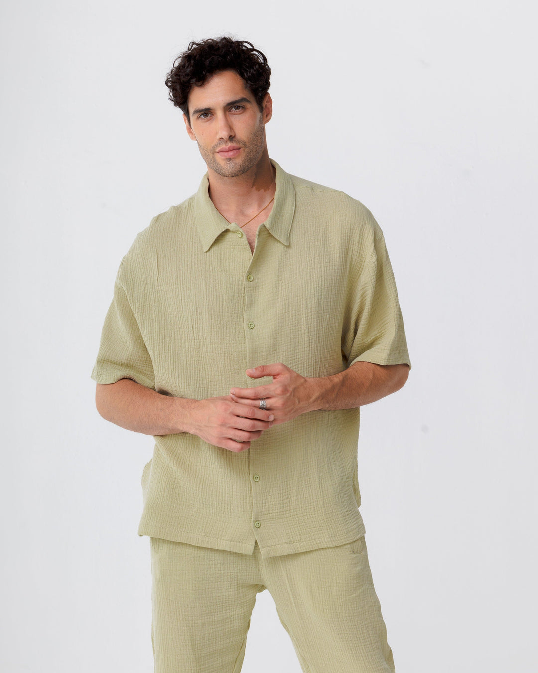 Linen Mint Green Shirt
