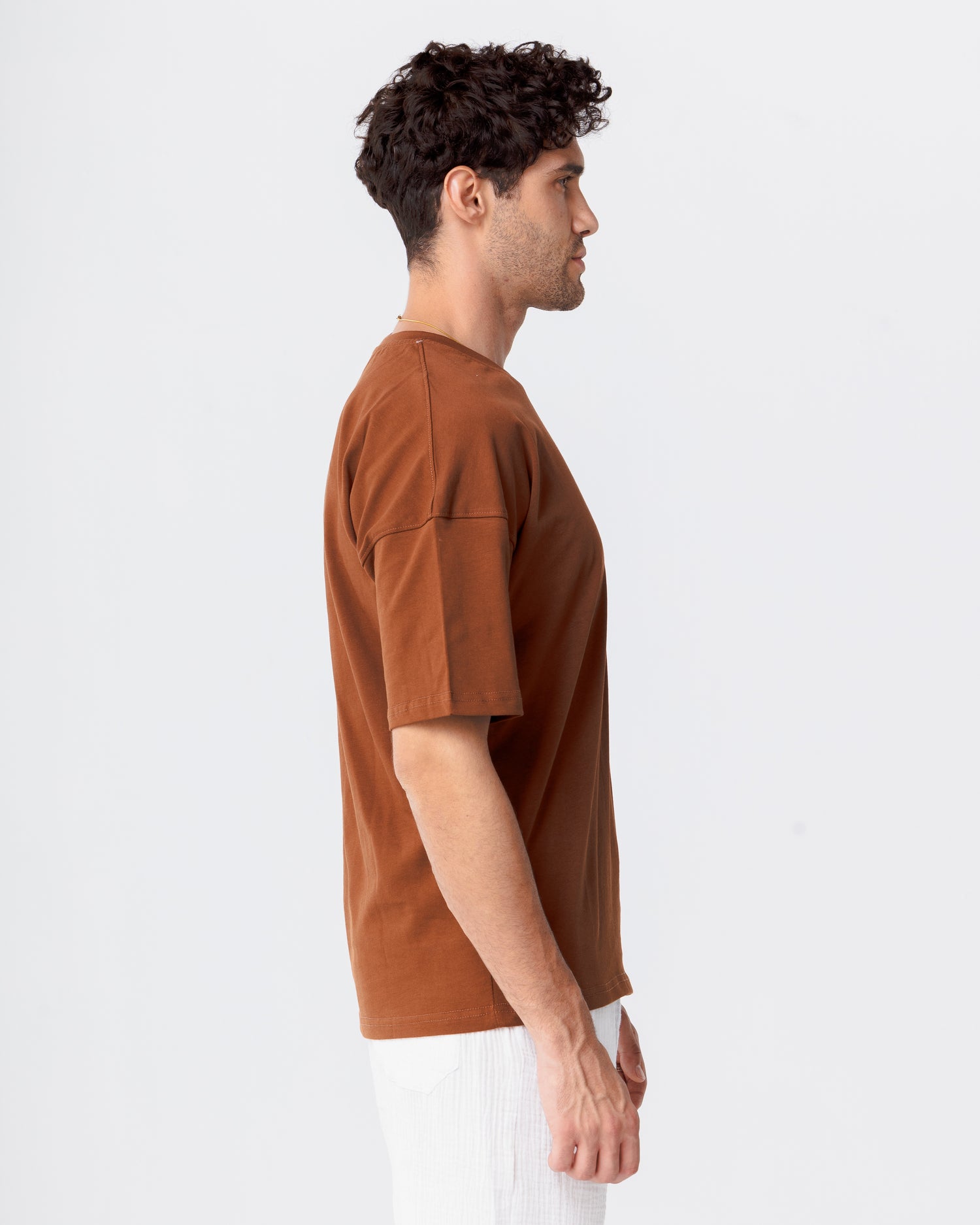 Basic Regular Brown Novencci Reflective t-shirt.