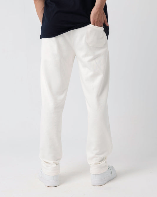 Wide fit off-white pants