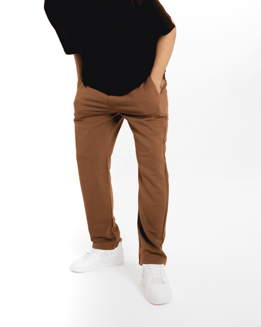 Wide fit brown pants