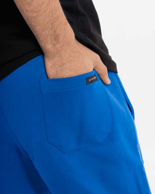 Wide fit blue pants