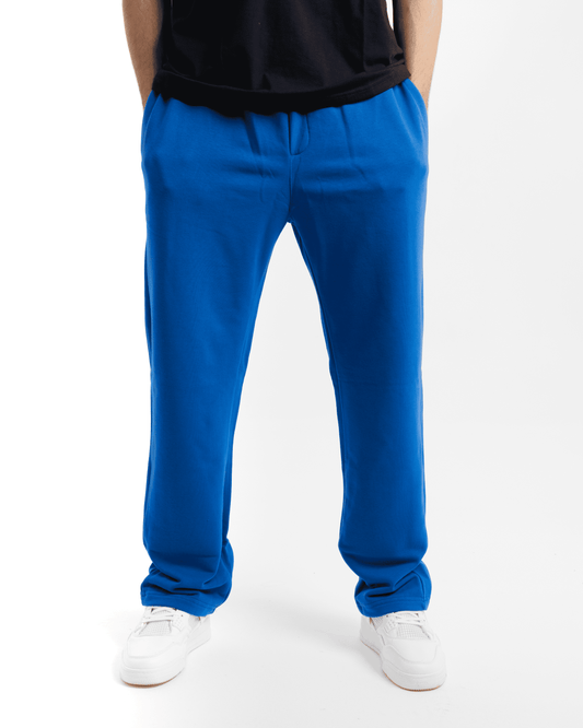 Wide fit blue pants