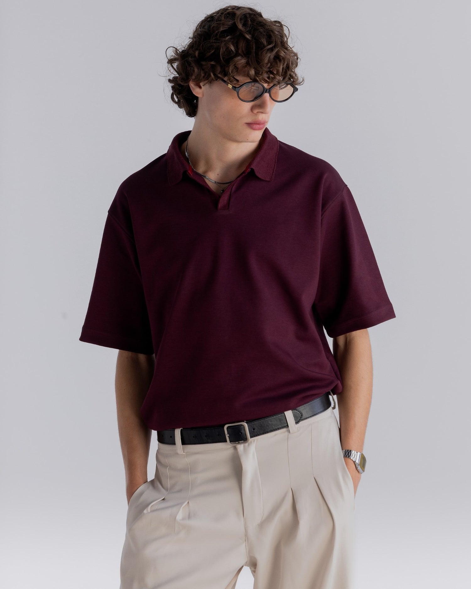 Burgundy Basic Polo