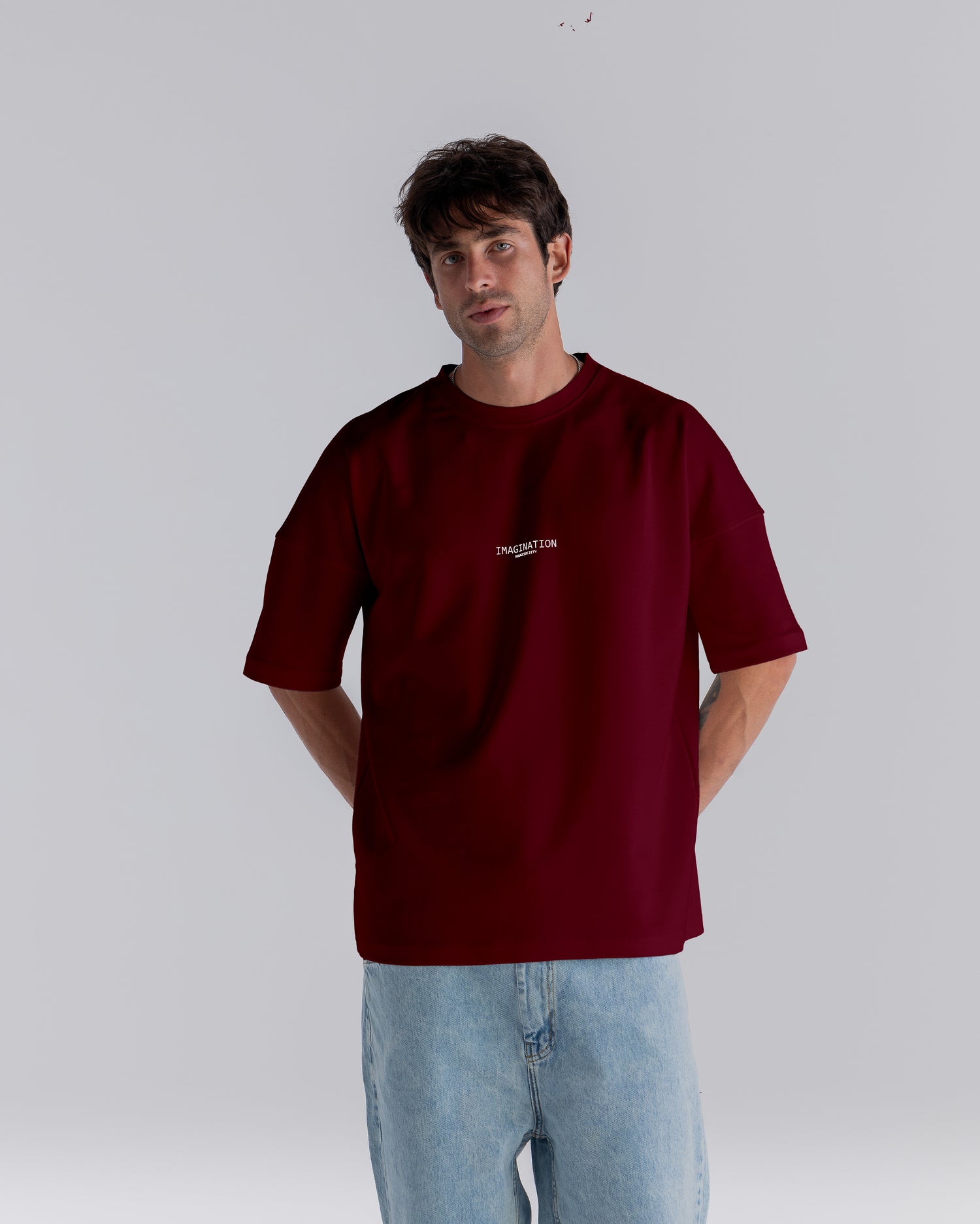 Burgundy Imagination Printed T-shirt