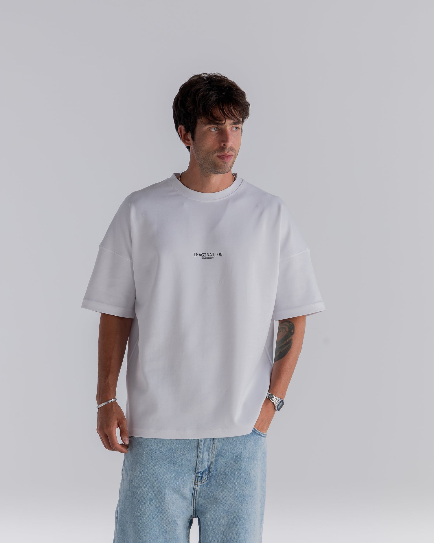 Imagination Printed White T-shirt