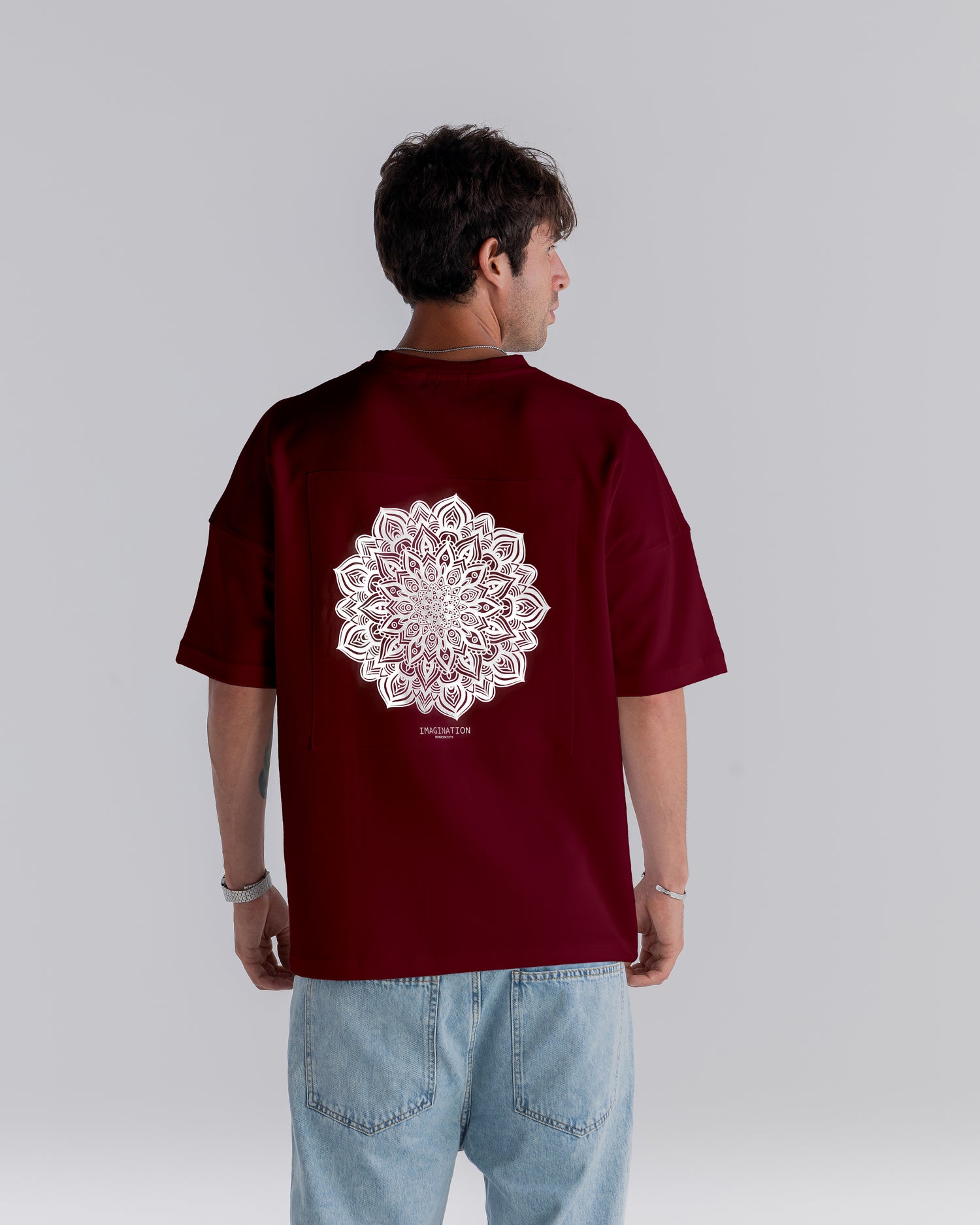 Burgundy Imagination Printed T-shirt