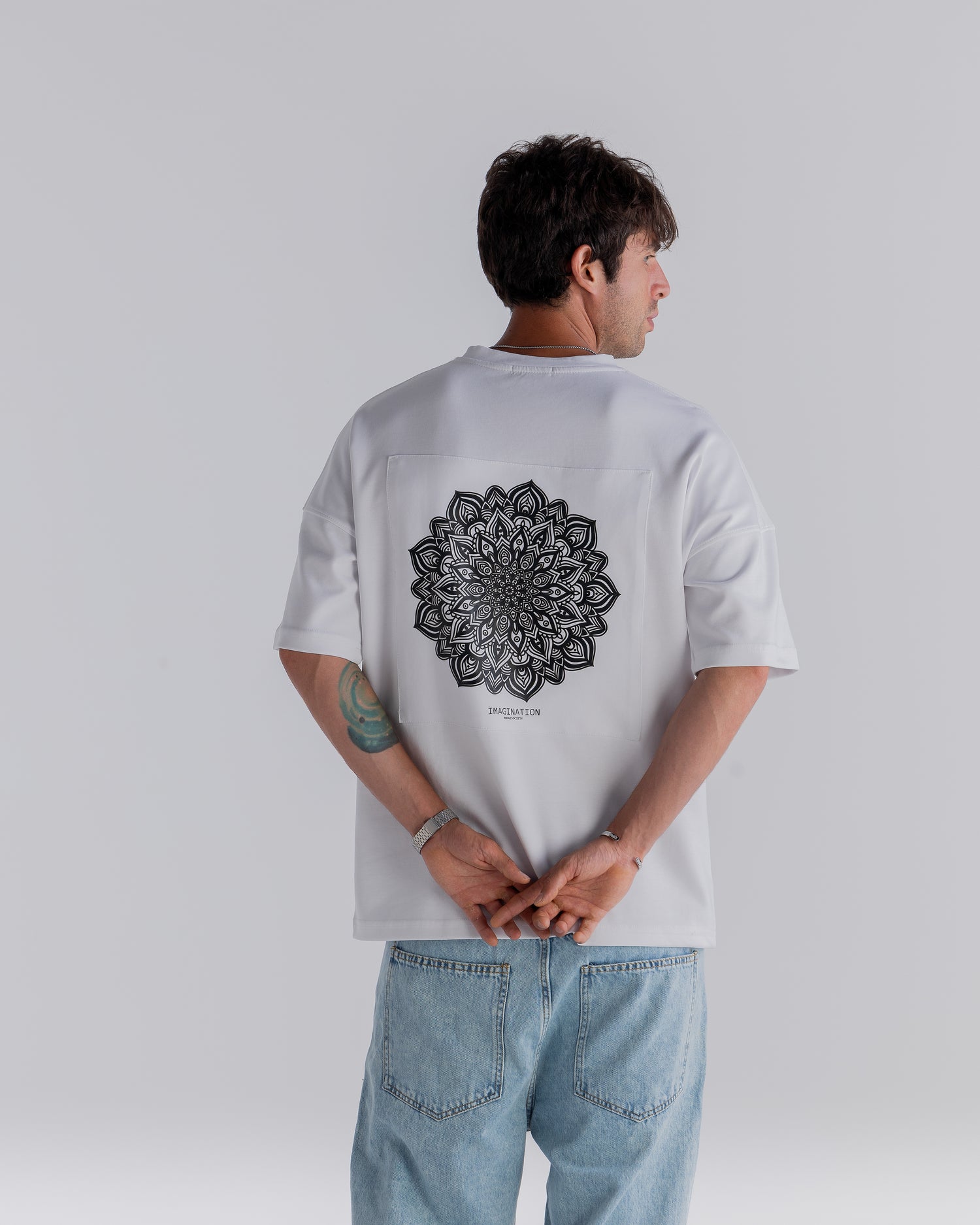 Imagination Printed White T-shirt