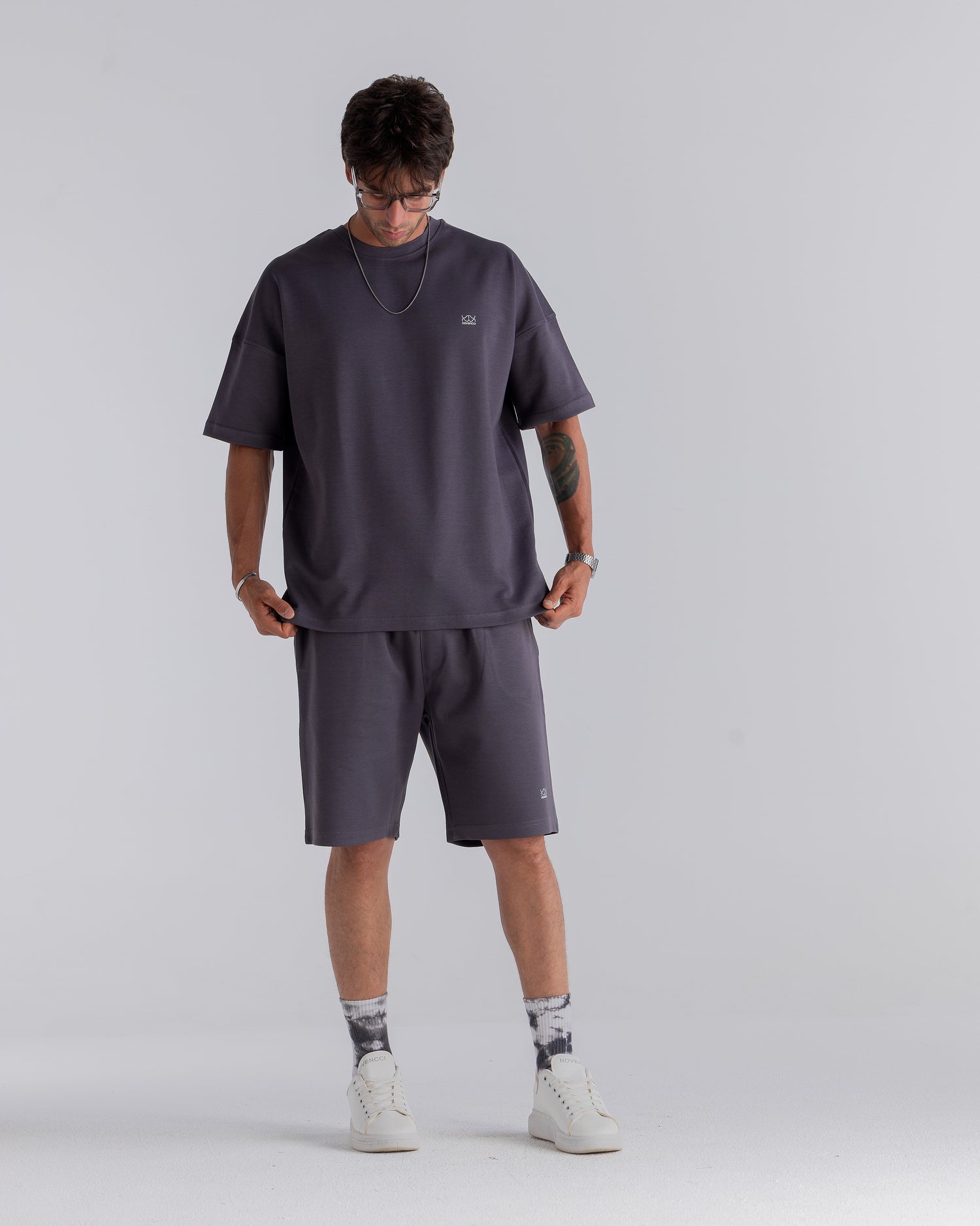 Dark Grey Set Shorts