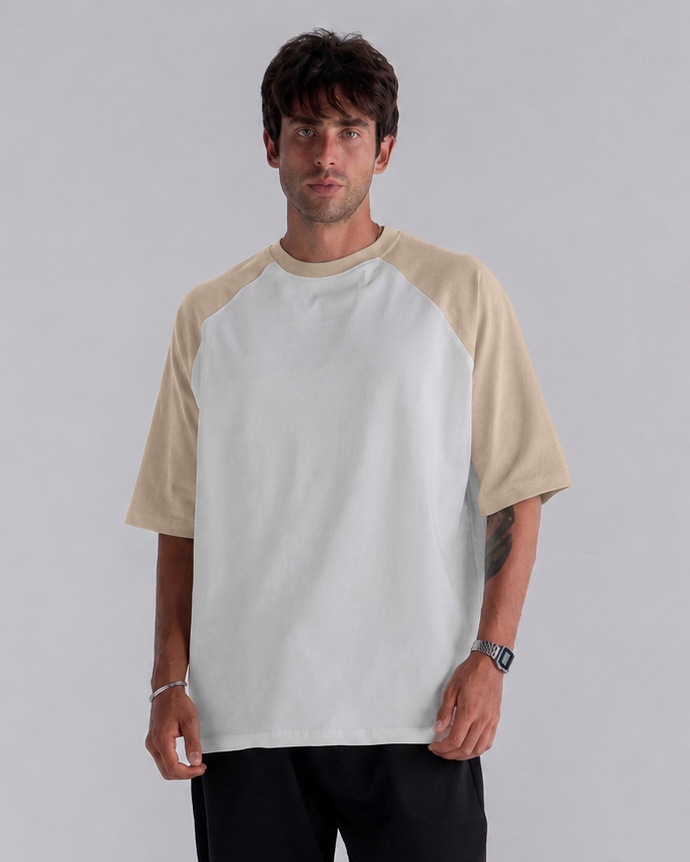 Beige Raglan Oversized T-shirt