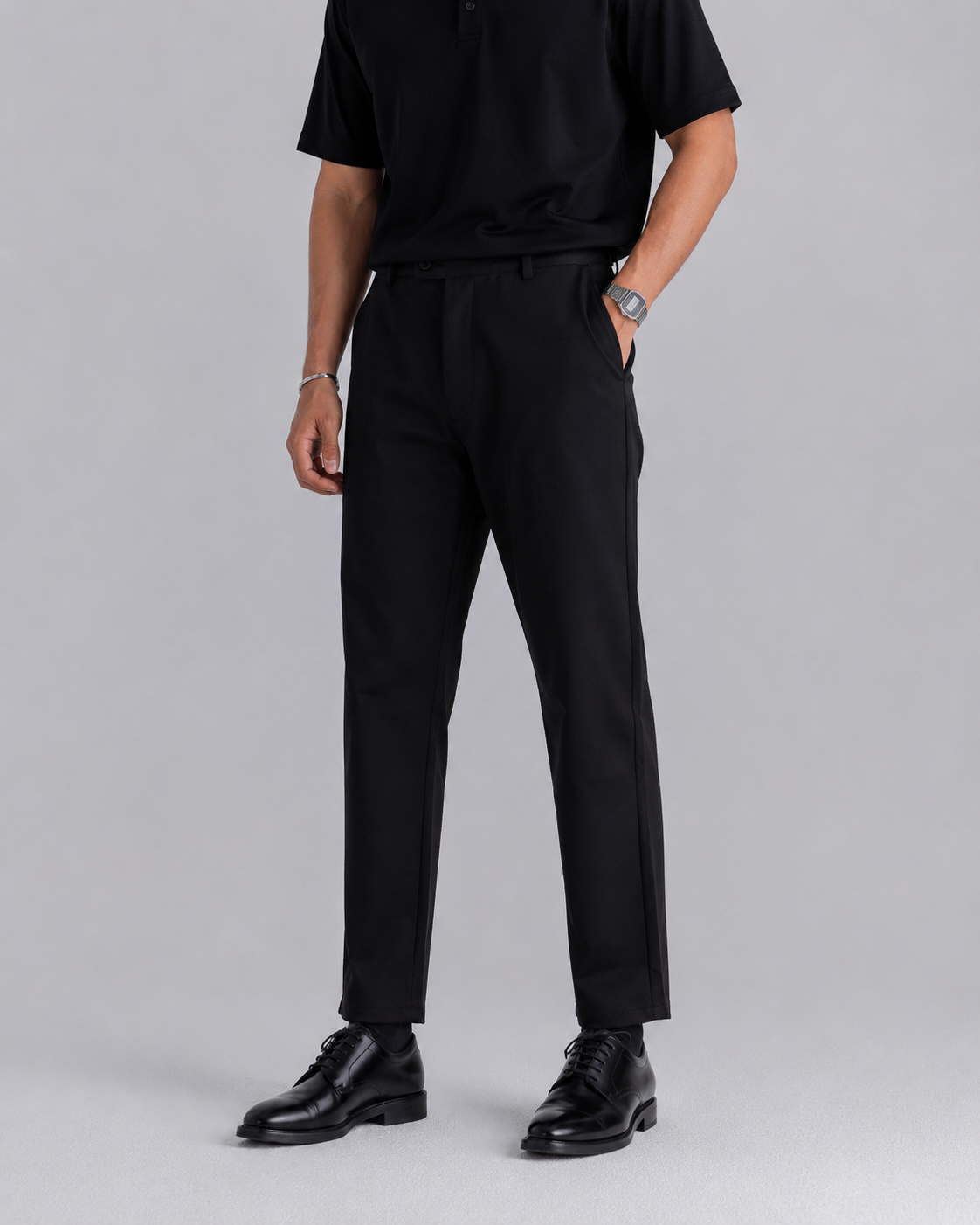 Black Regular Fit Chino Pants