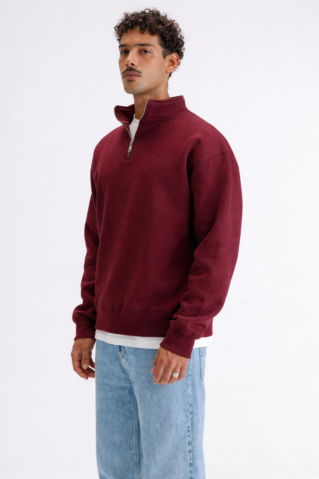 NVC Maroon Quarter Zip Collar