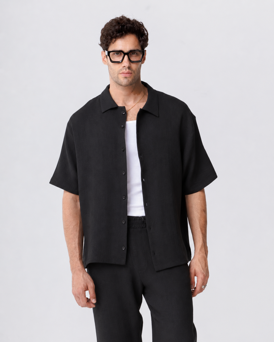 Black Linen Shirt