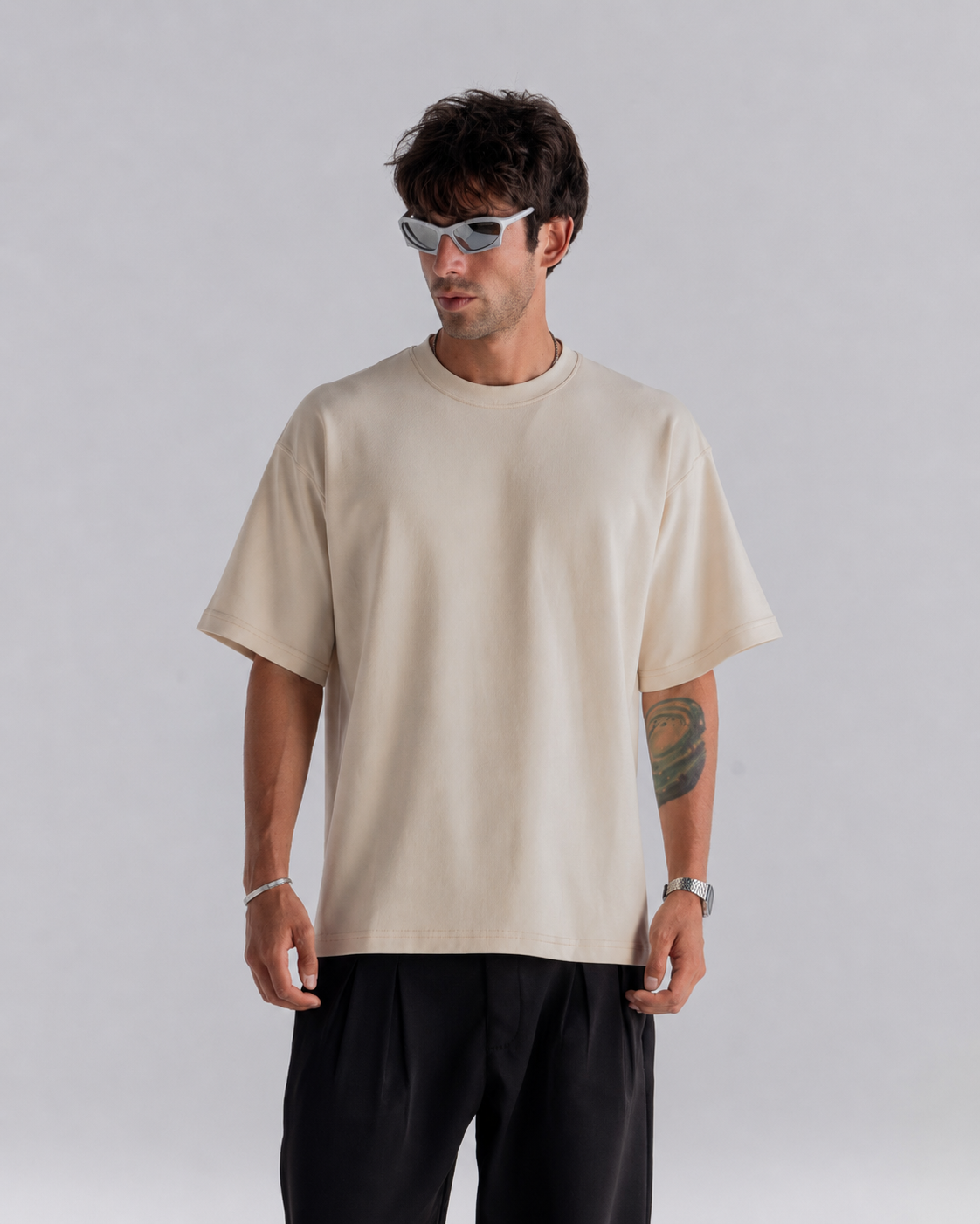 Creamy Boxy Interlock T-shirt