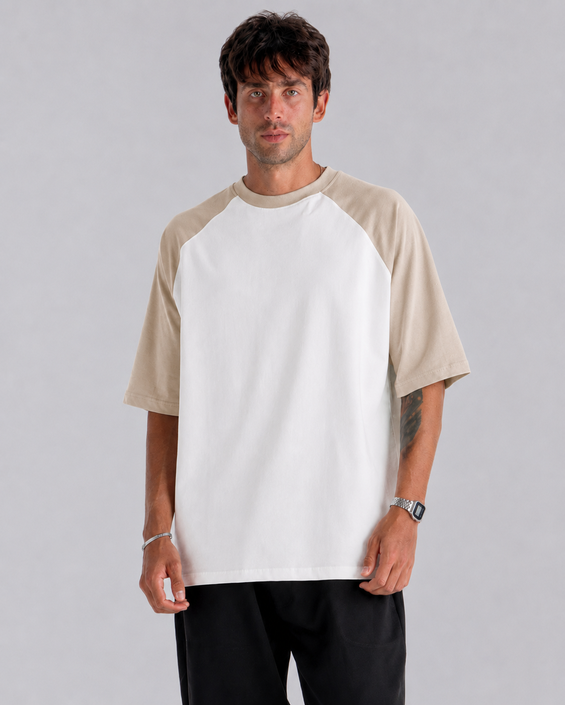 Beige Raglan Oversized T-shirt