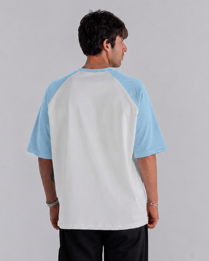 Sky Blue Raglan Oversized T-shirt