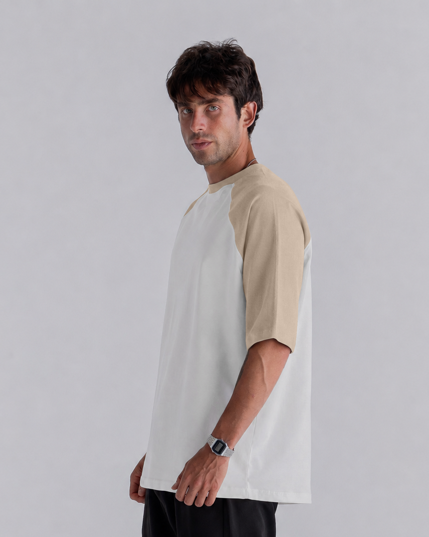 Beige Raglan Oversized T-shirt