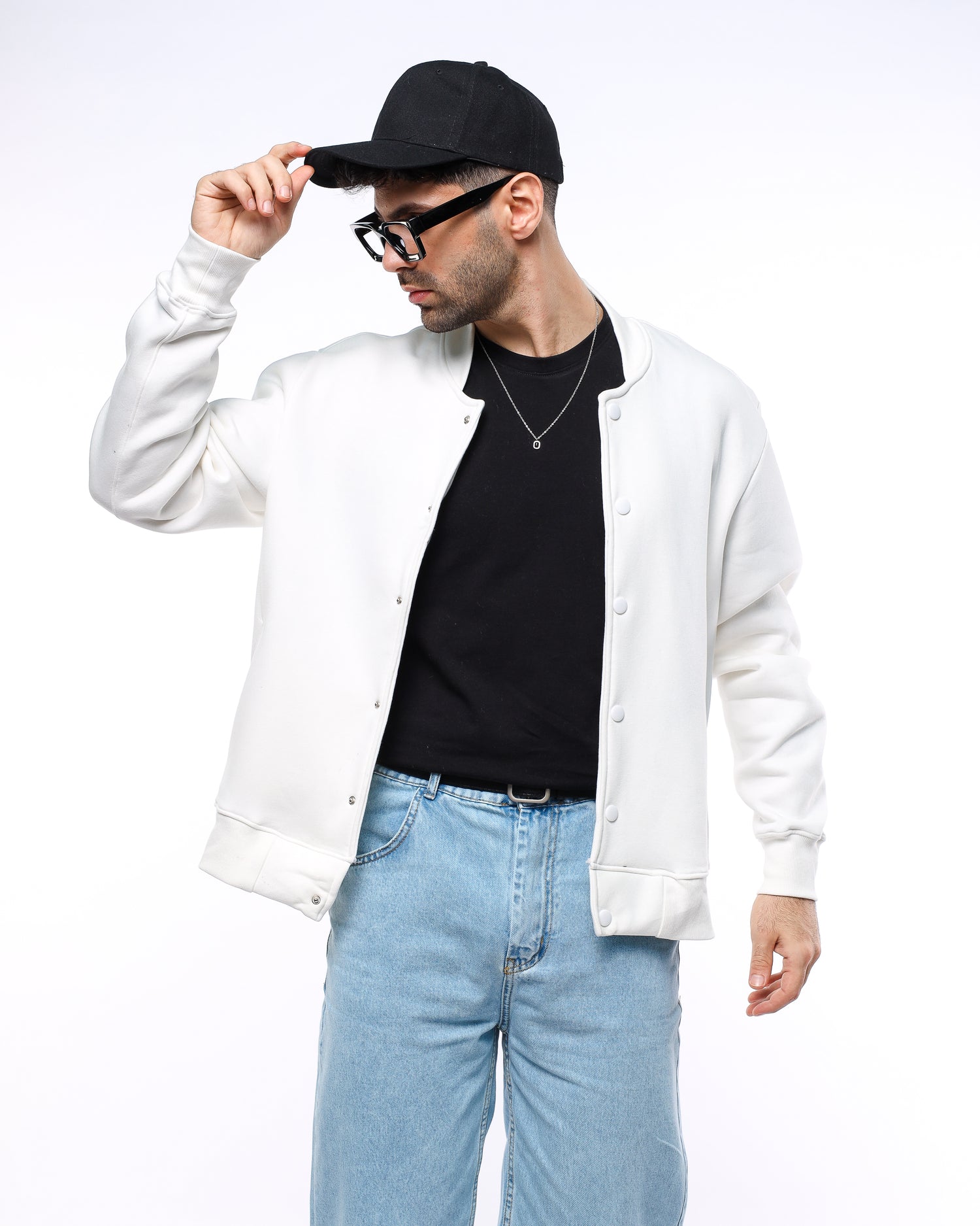 NVC White Baseball Jacket