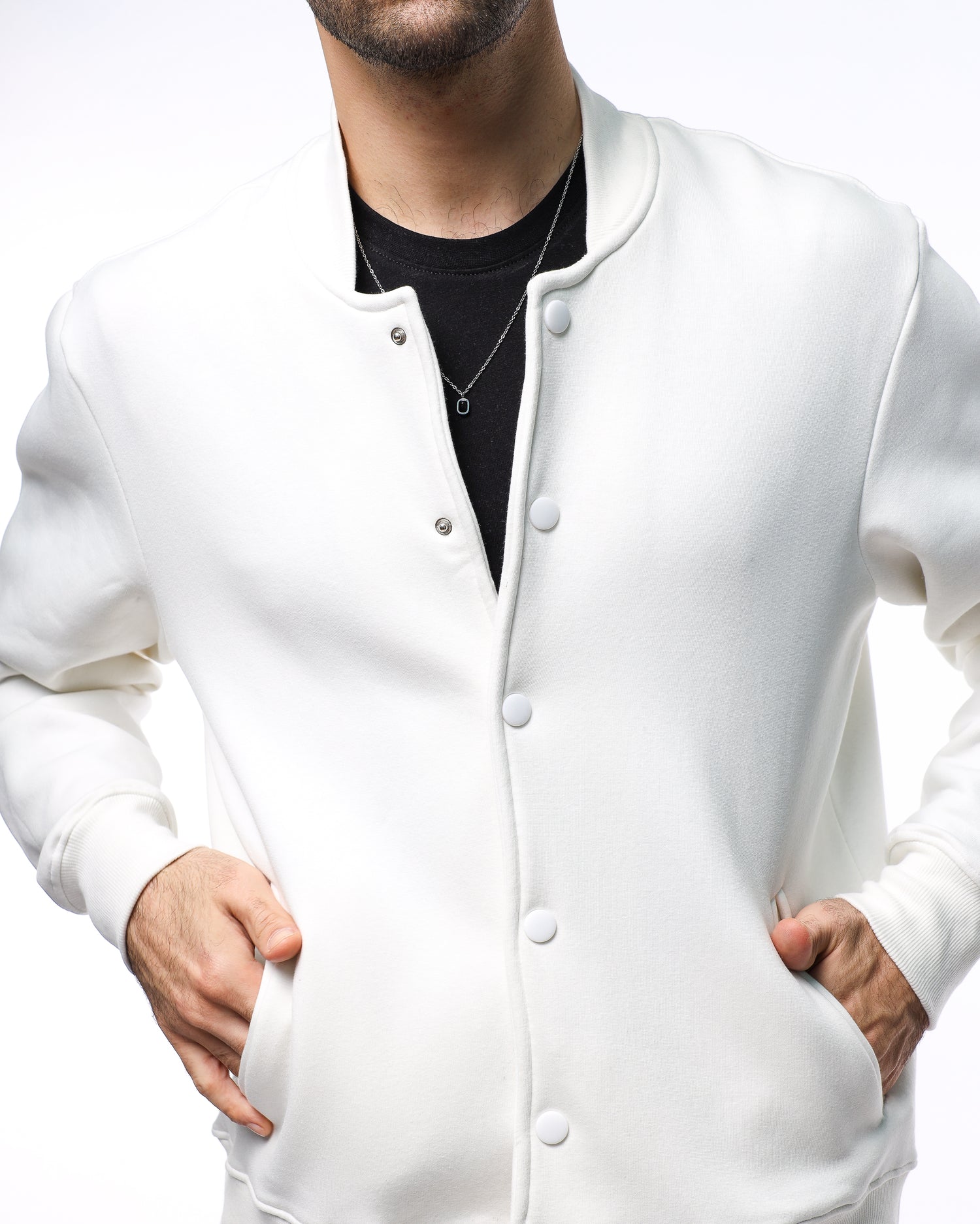 NVC White Baseball Jacket