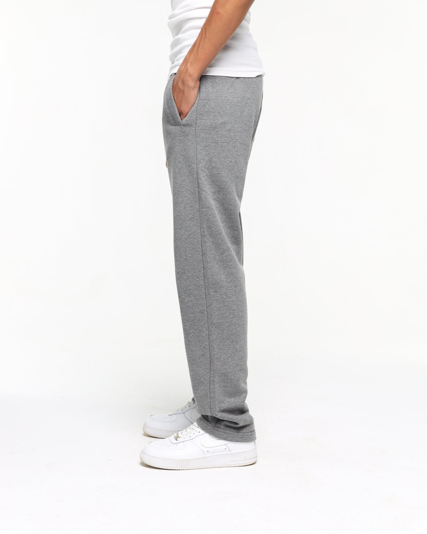 Wide fit grey pants