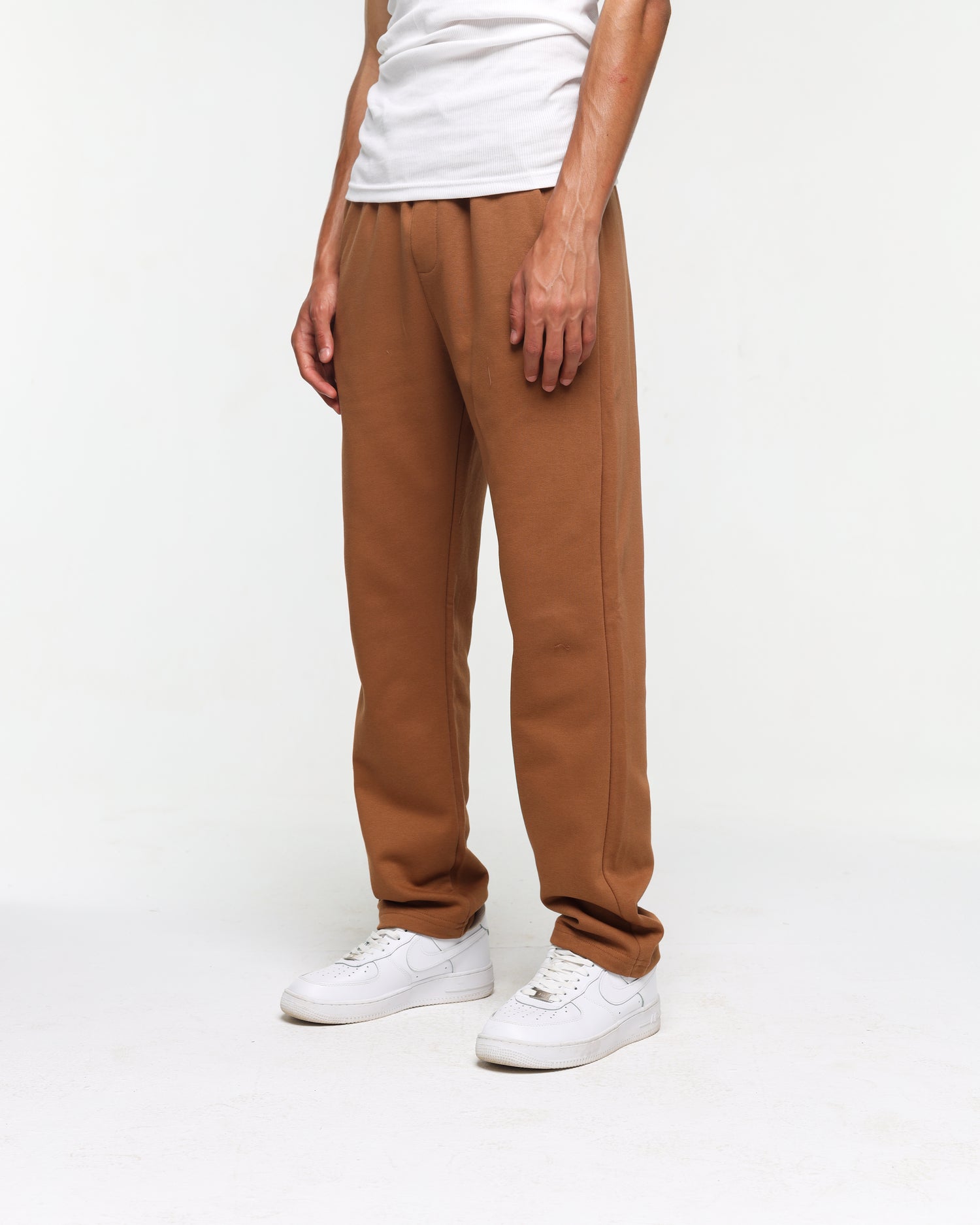 Wide fit brown pants