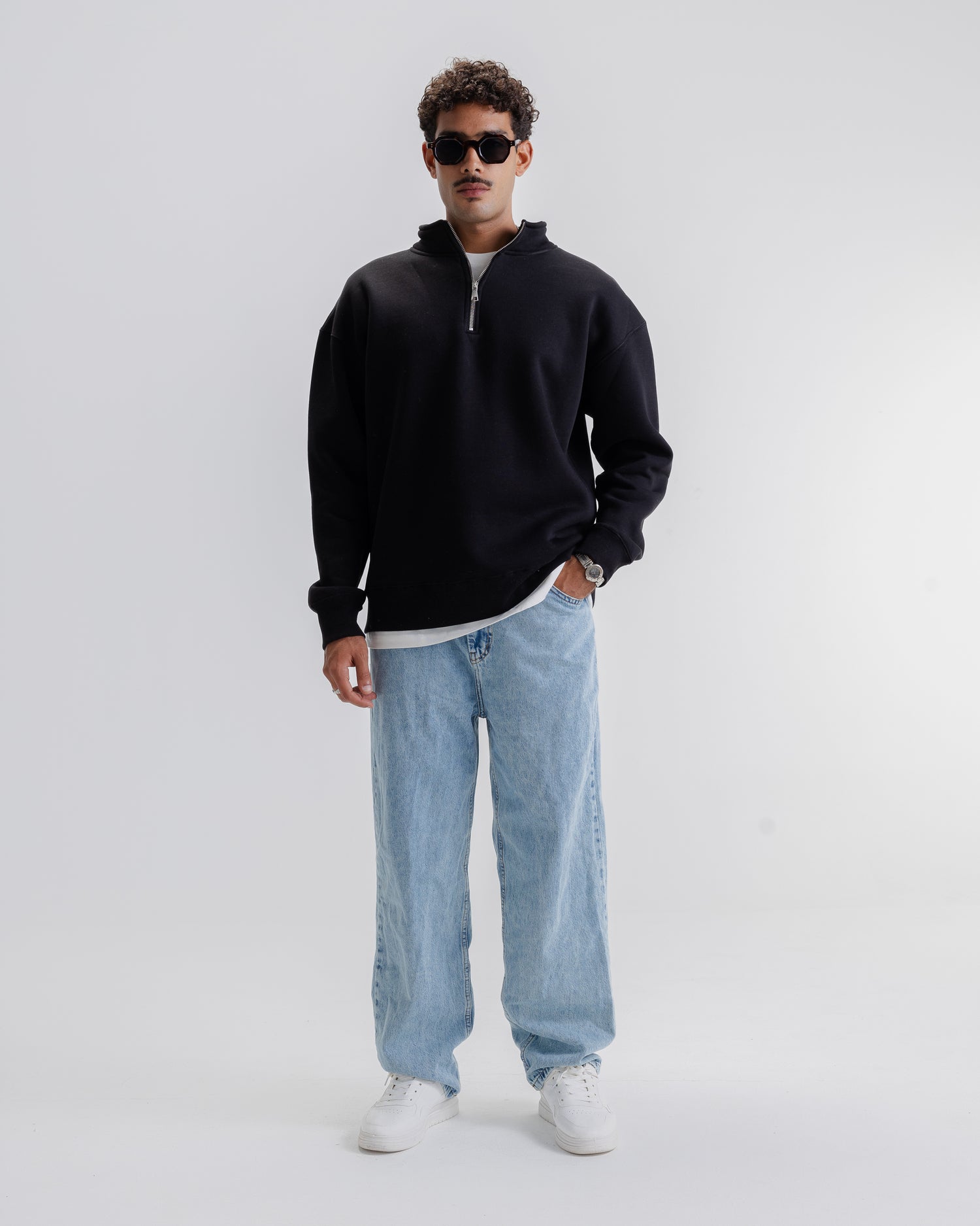 NVC Black Quarter Zip Collar