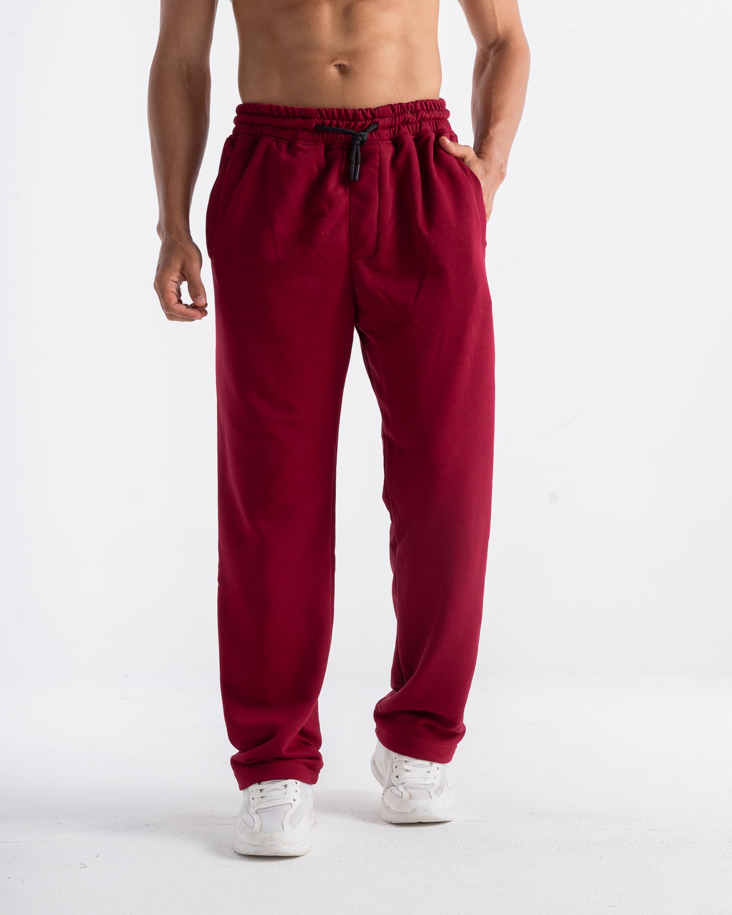 Wide Fit Maroon Pants