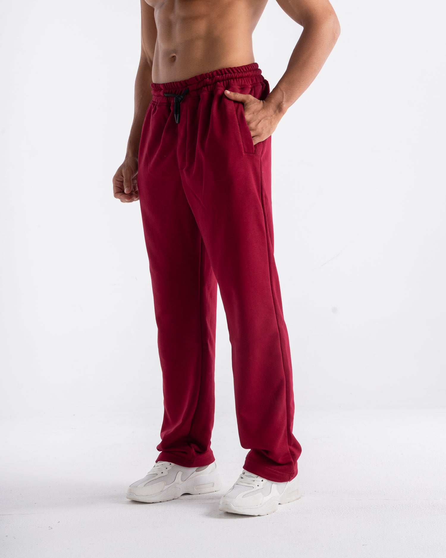 Wide Fit Maroon Pants