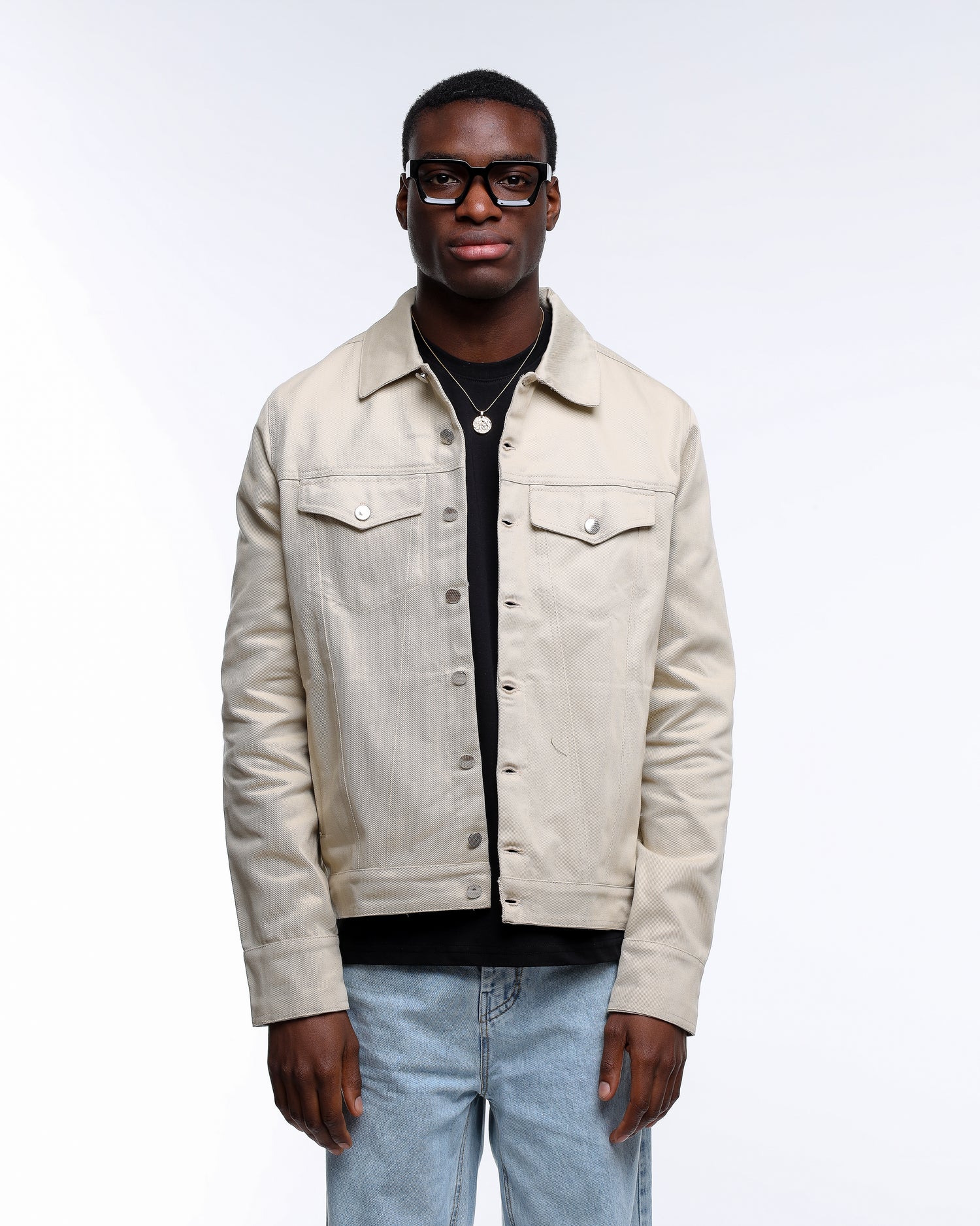 Beige Denim Jacket