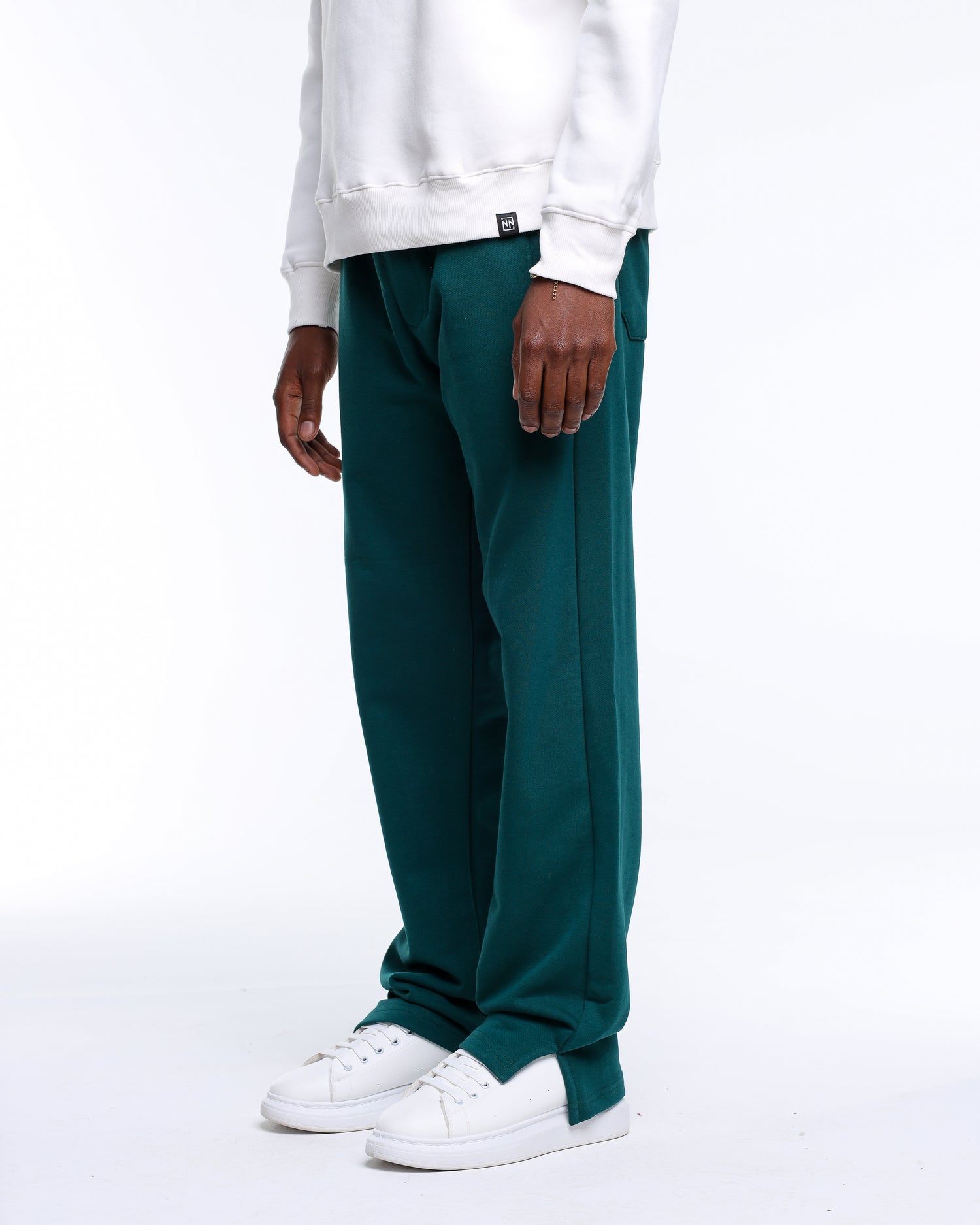 Baggy Fit Teal Pants with Vent