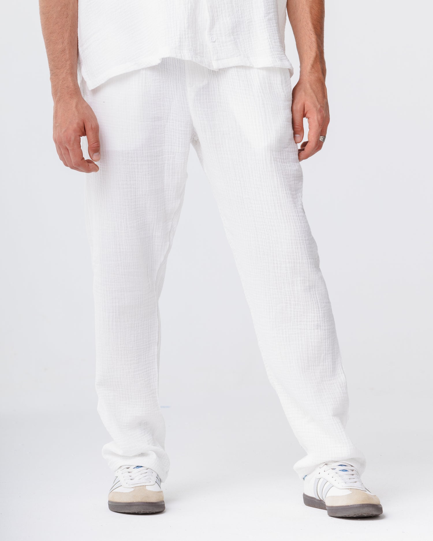 Linen White Pants