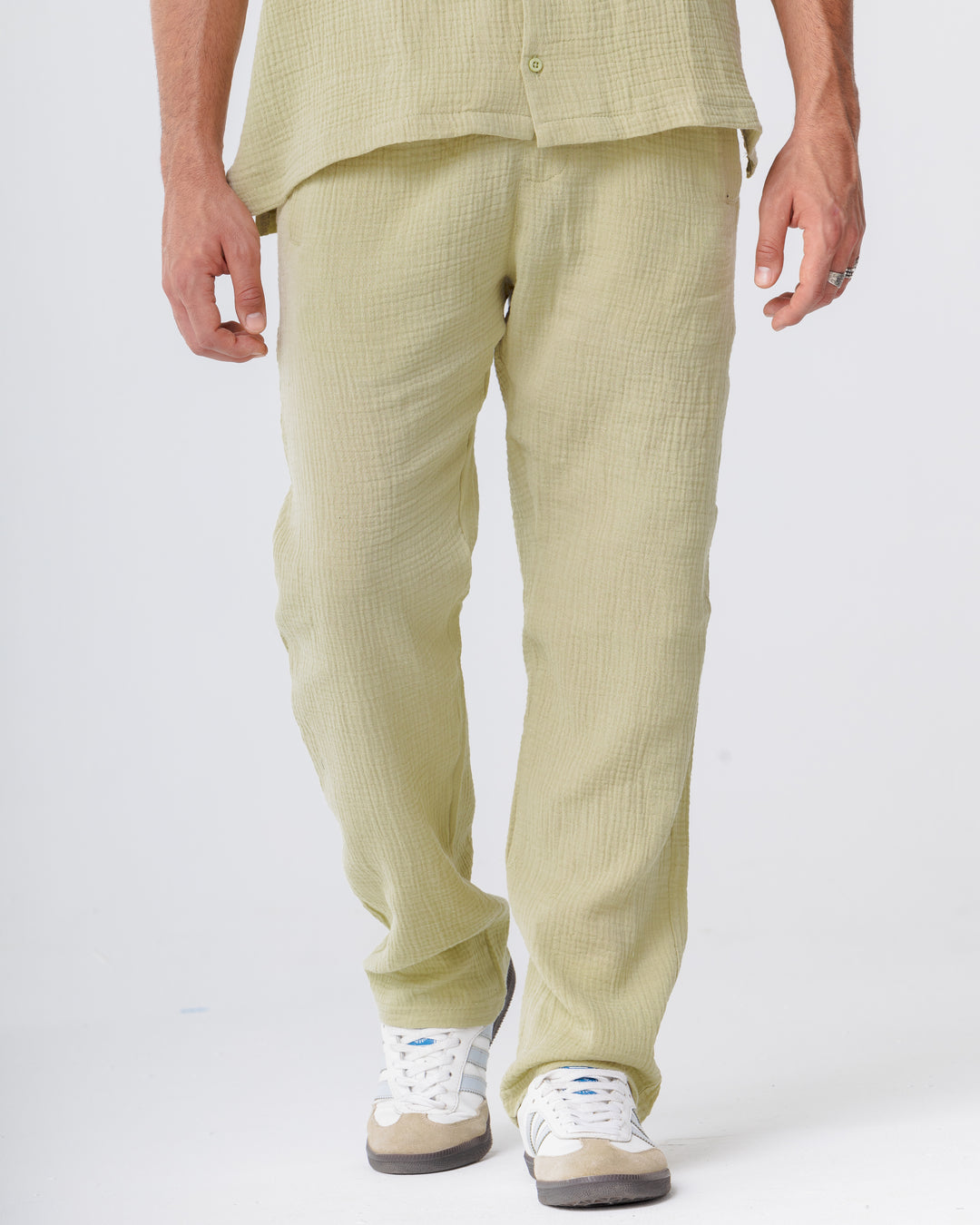 Linen Mint Green Pants