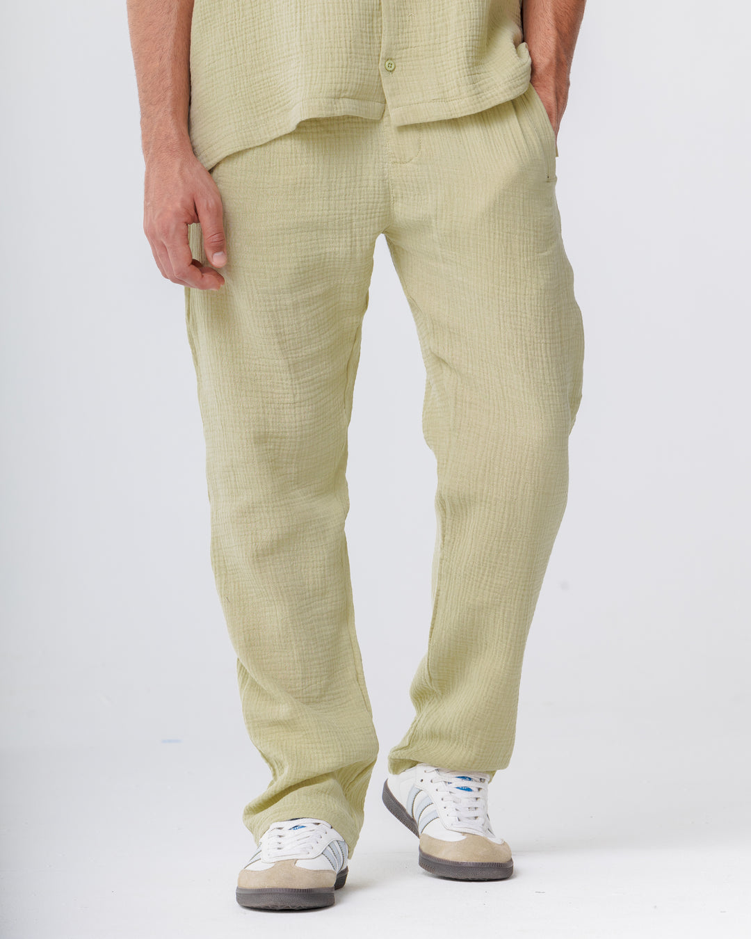 Linen Mint Green Pants