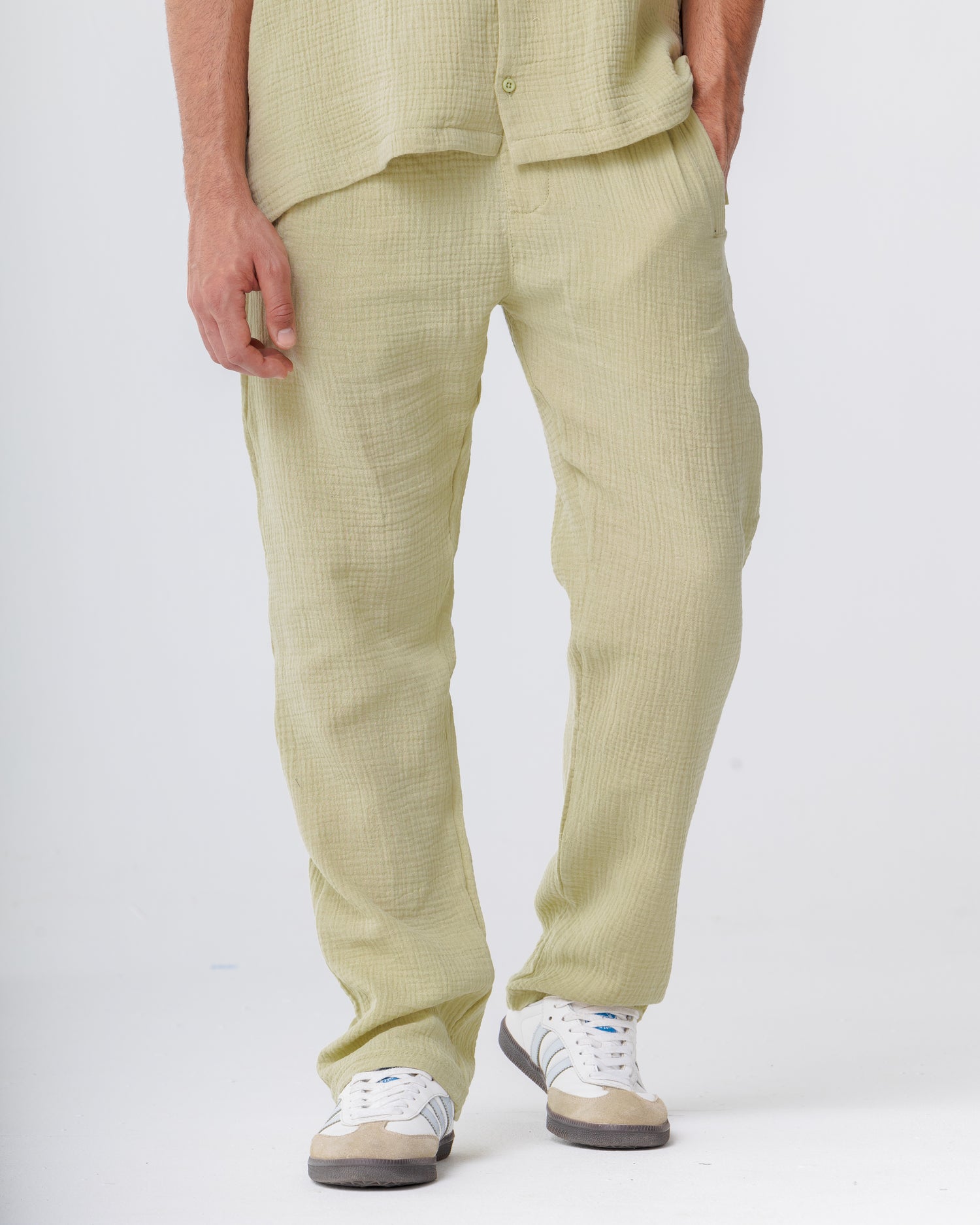 Linen Mint Green Pants