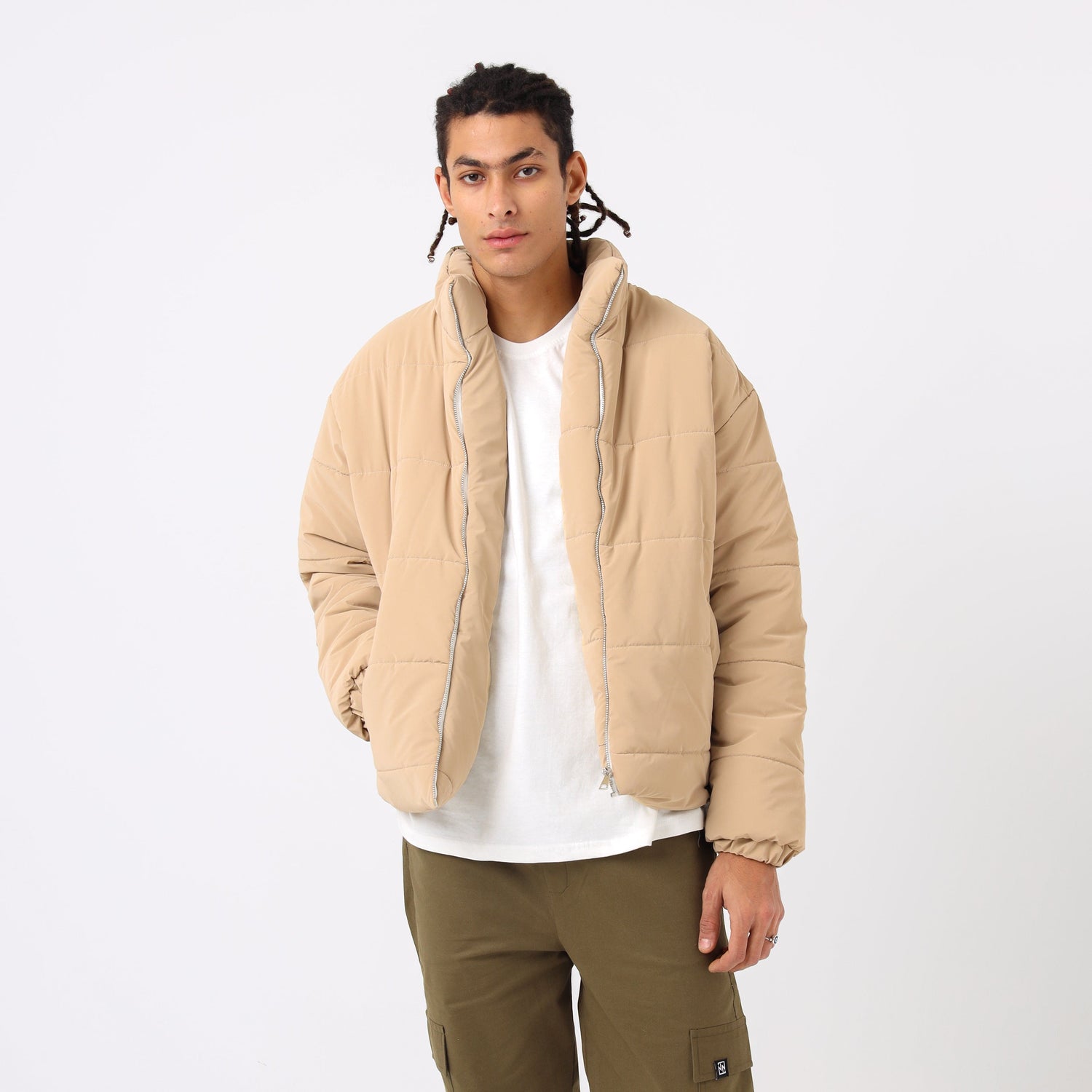 Puffer beige jacket