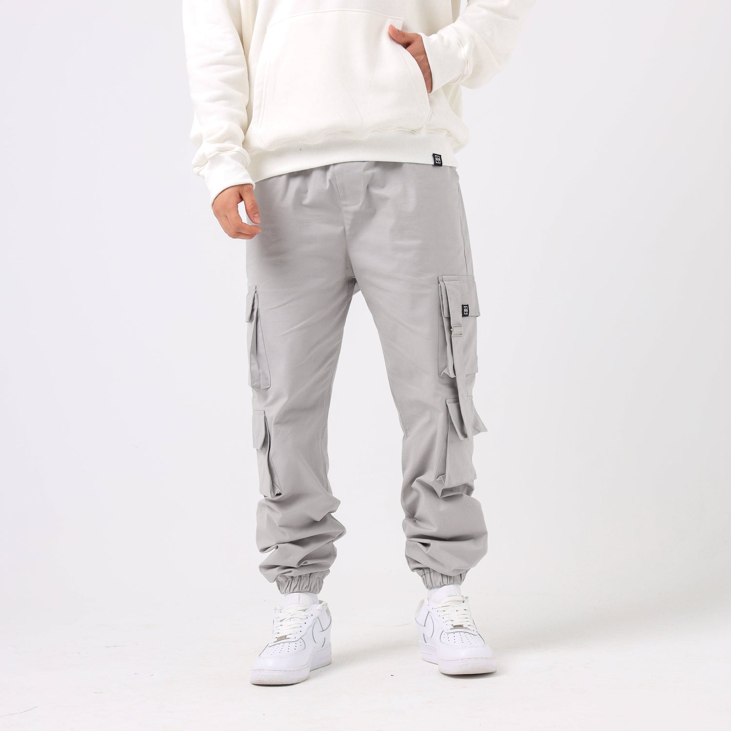 Double pocket silver jogger