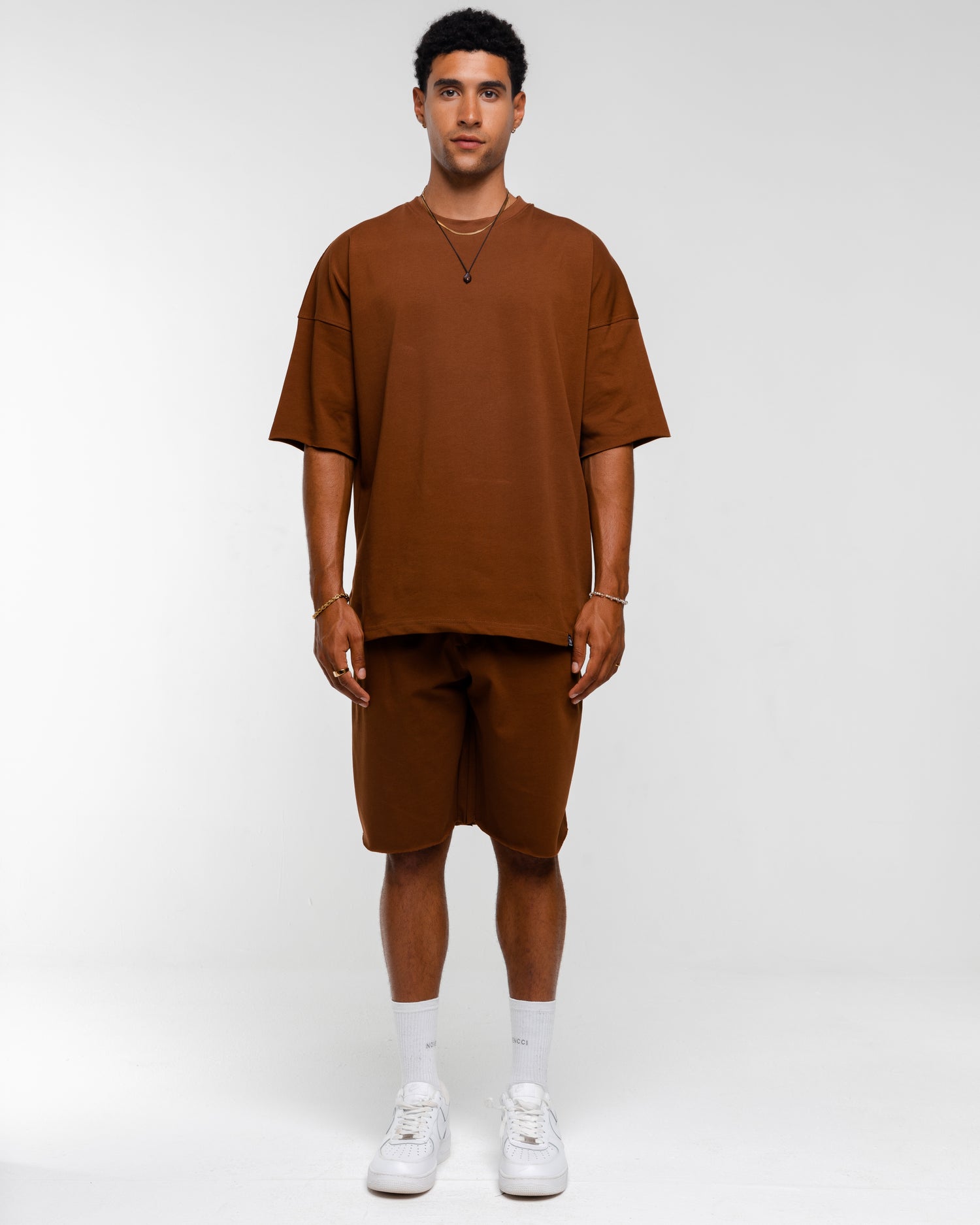 T-shirt&short brown set
