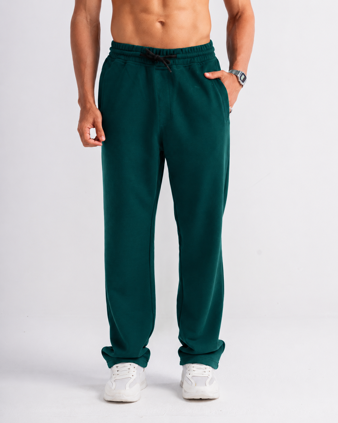 Wide Fit Teal Pants