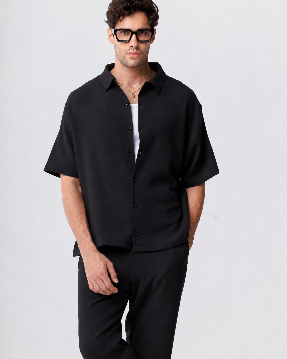 Black Linen Shirt