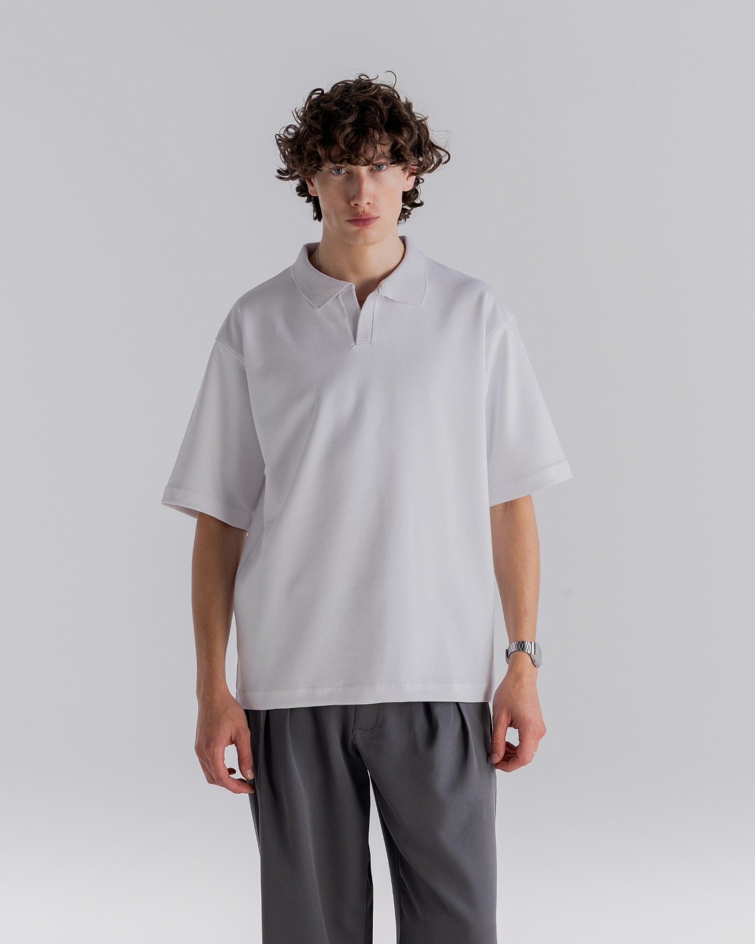 White Basic Polo