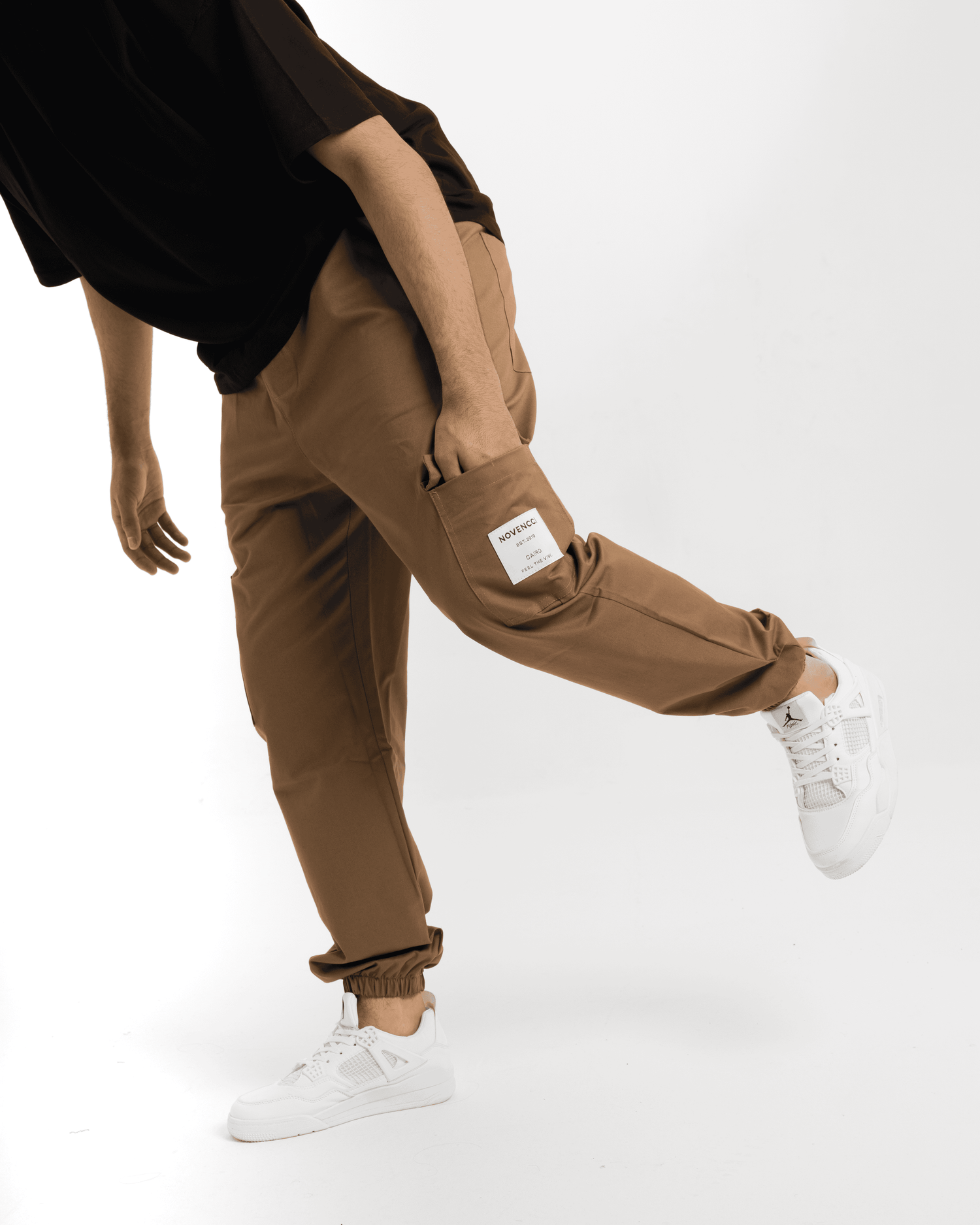 Jogger Sugar Brown Pants Cargo pockets