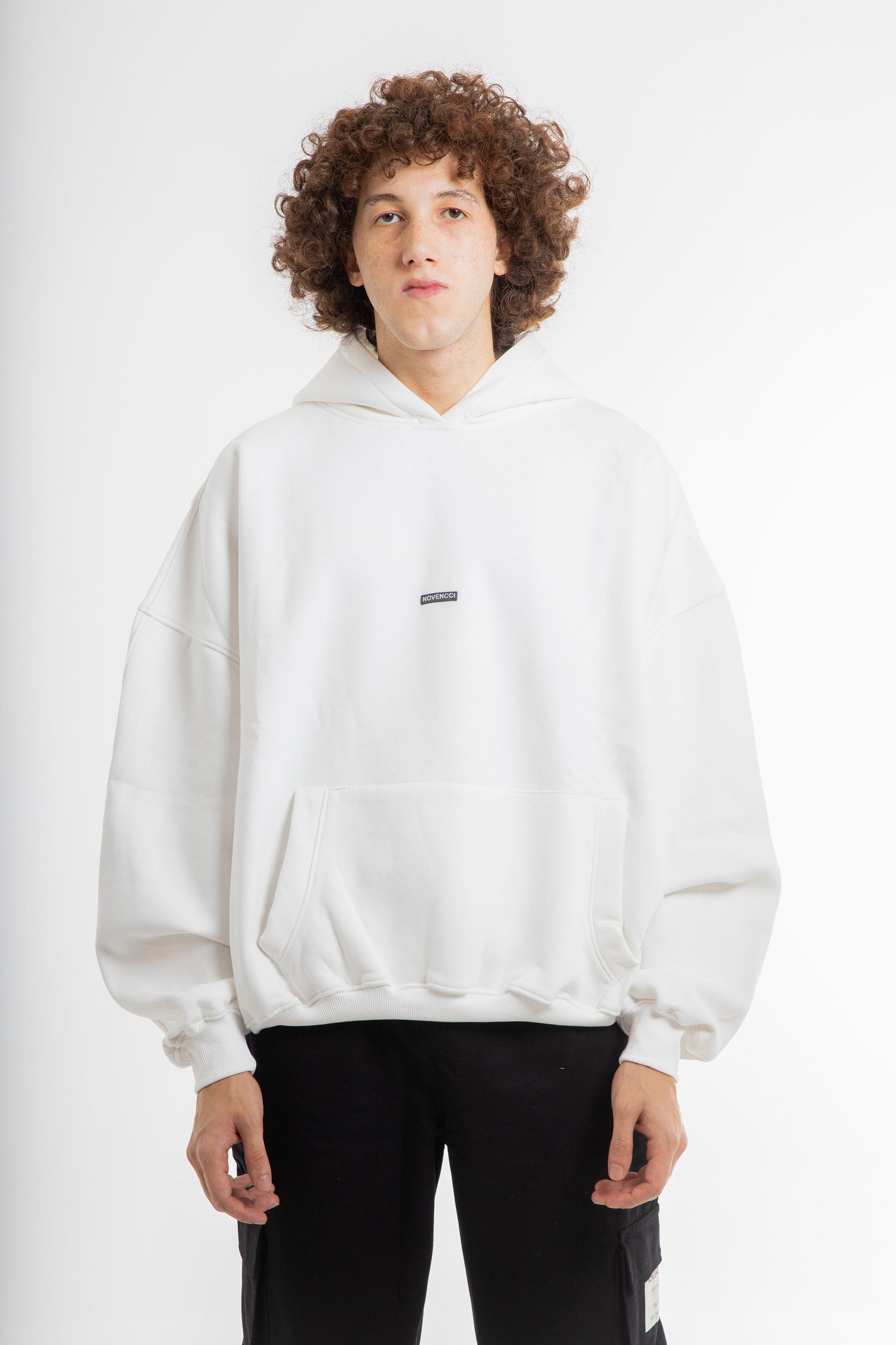 Basic white oversized hoodie