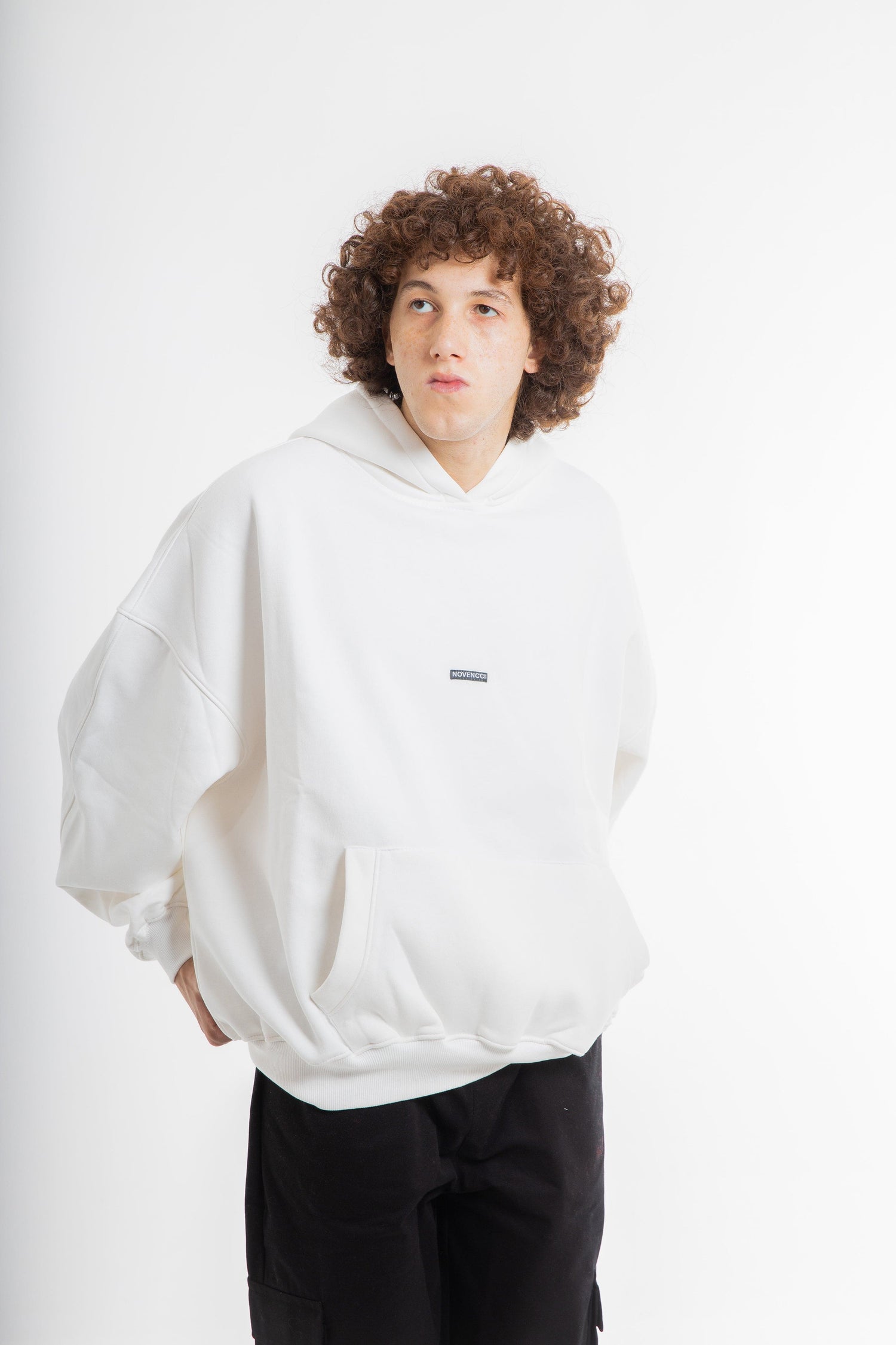 Basic white oversized hoodie